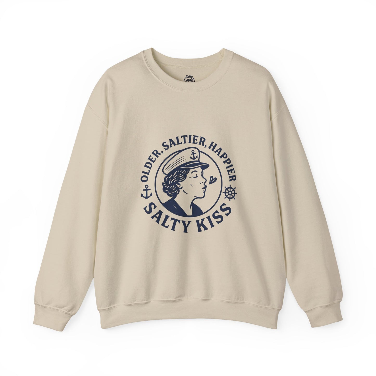 "Older, Saltier, Happier" Crewneck Sweatshirt