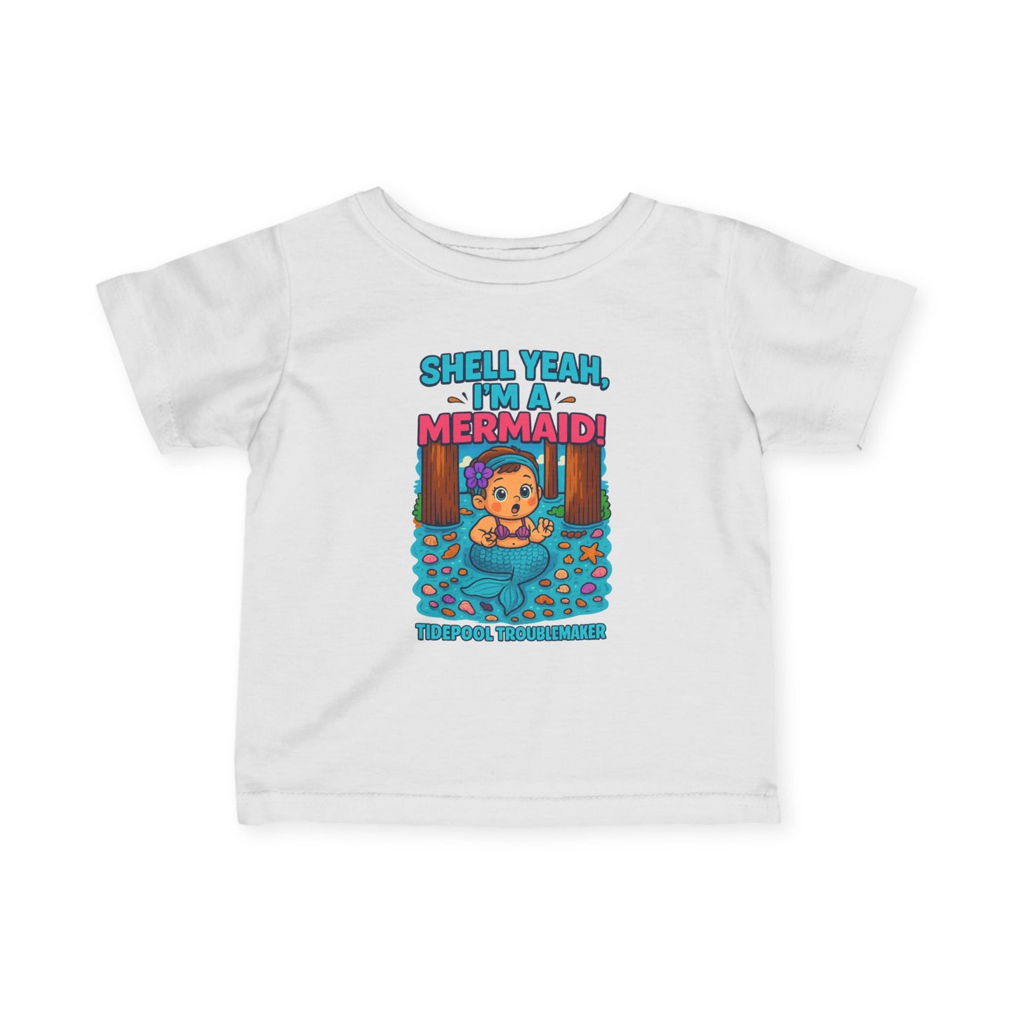 Infant Girls Mermaid Tee - Shell Yeah, I'm a Mermaid