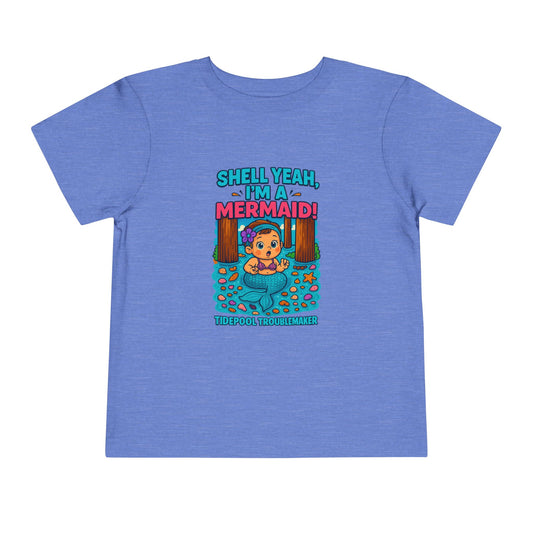 Toddler Girls Mermaid Tee – Shell Yeah, I’m a Mermaid