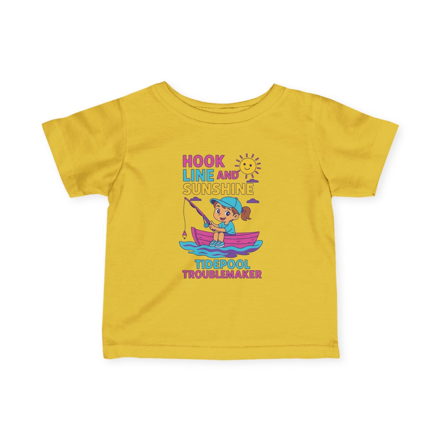 Infant Girls Fishing Tee - Hook Line and Sunshine