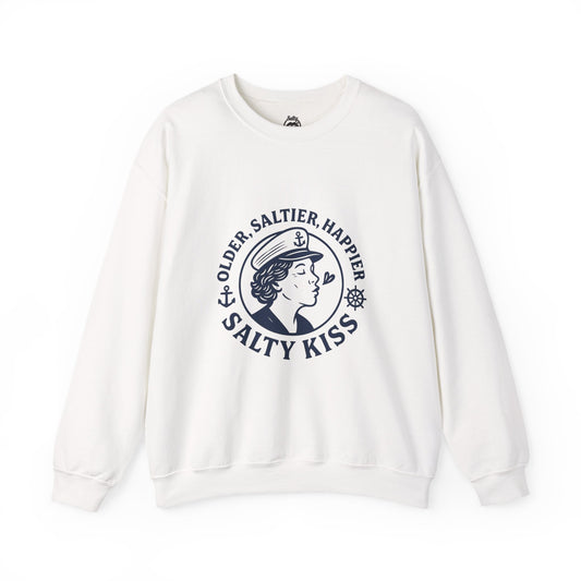 "Older, Saltier, Happier" Crewneck Sweatshirt