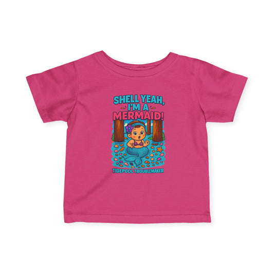 Infant Girls Mermaid Tee - Shell Yeah, I'm a Mermaid