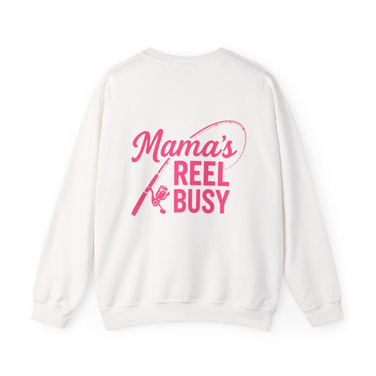 "Mama's Reel Busy" Crewneck Sweatshirt - Women