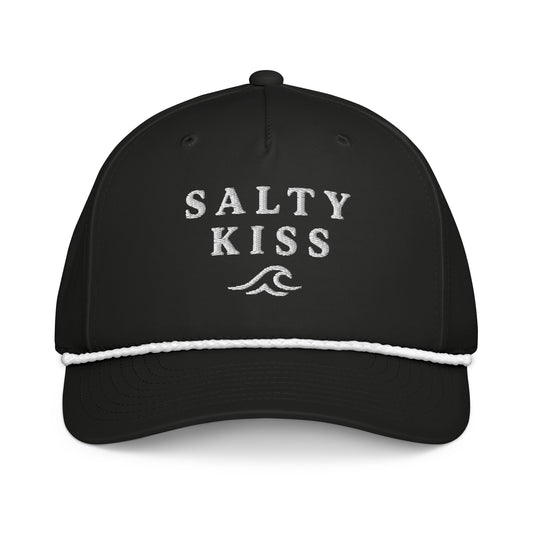 Salty Kiss Ocean Waves White Logo - Richardson 258 Classic rope cap by Salty Kiss coastal apparel