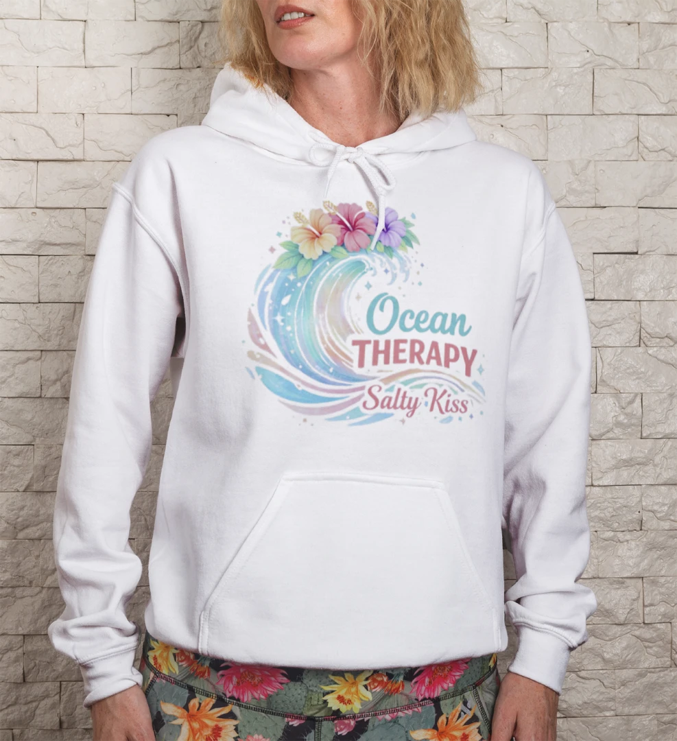 Women's Hoodie - Ocean Therapy by Salty Kiss coastal apparel
