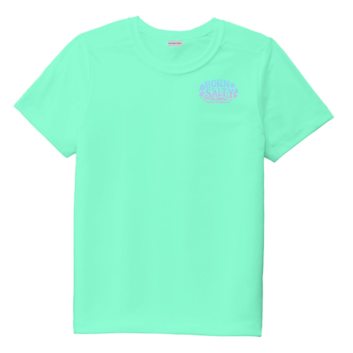 Youth Girls Performance Tee UPF 50 Protection - Born Salty by Salty Kiss coastal apparel