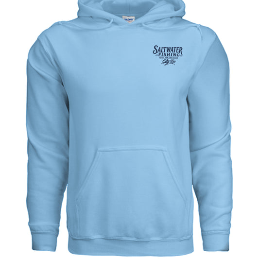 Men's Fishing Hoodie - Built for the Chase by Salty Kiss coastal apparel