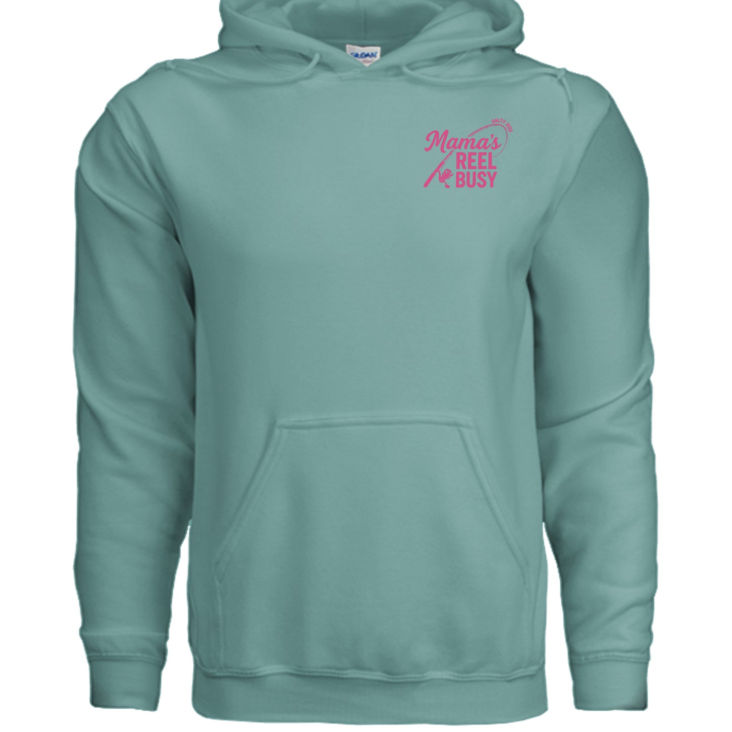 Women's Fishing Hoodie - Mama's Reel Busy by Salty Kiss coastal apparel