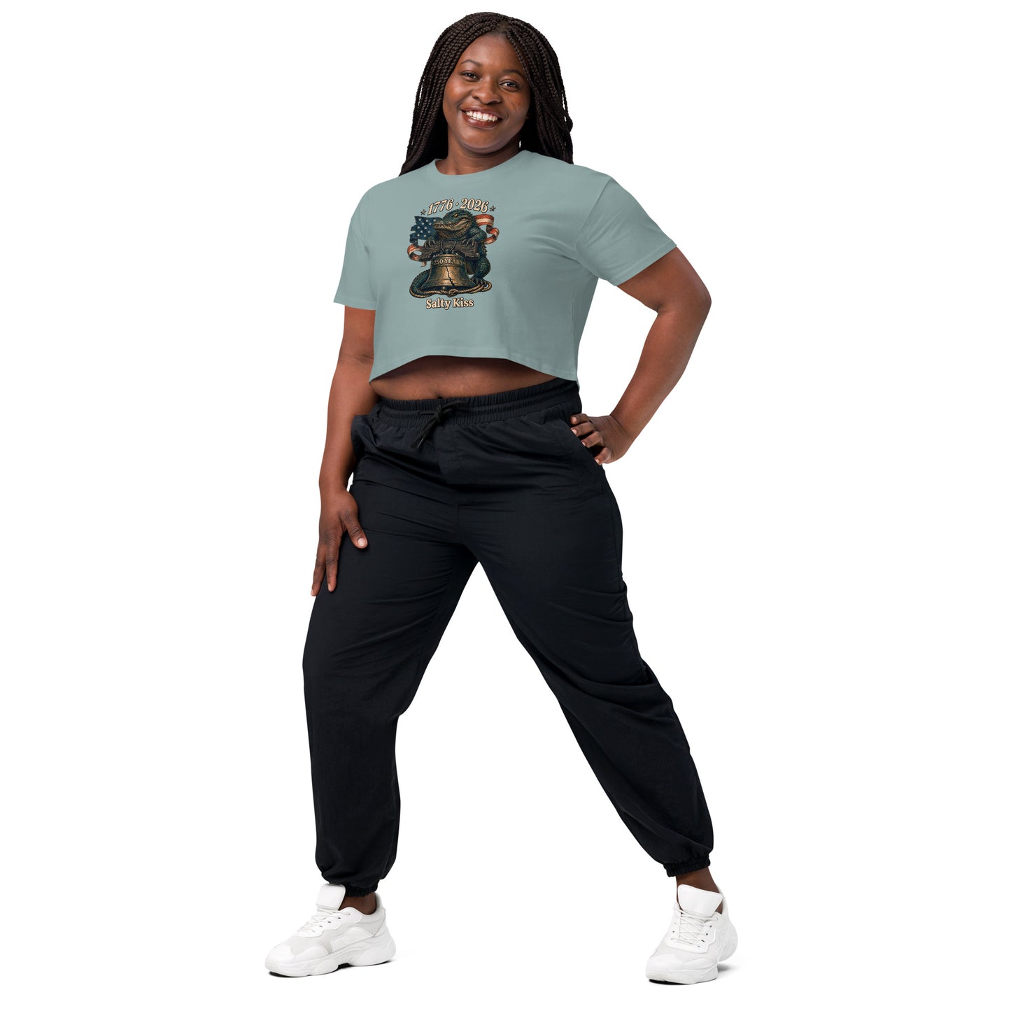Women’s crop top bell gator by Salty Kiss coastal apparel