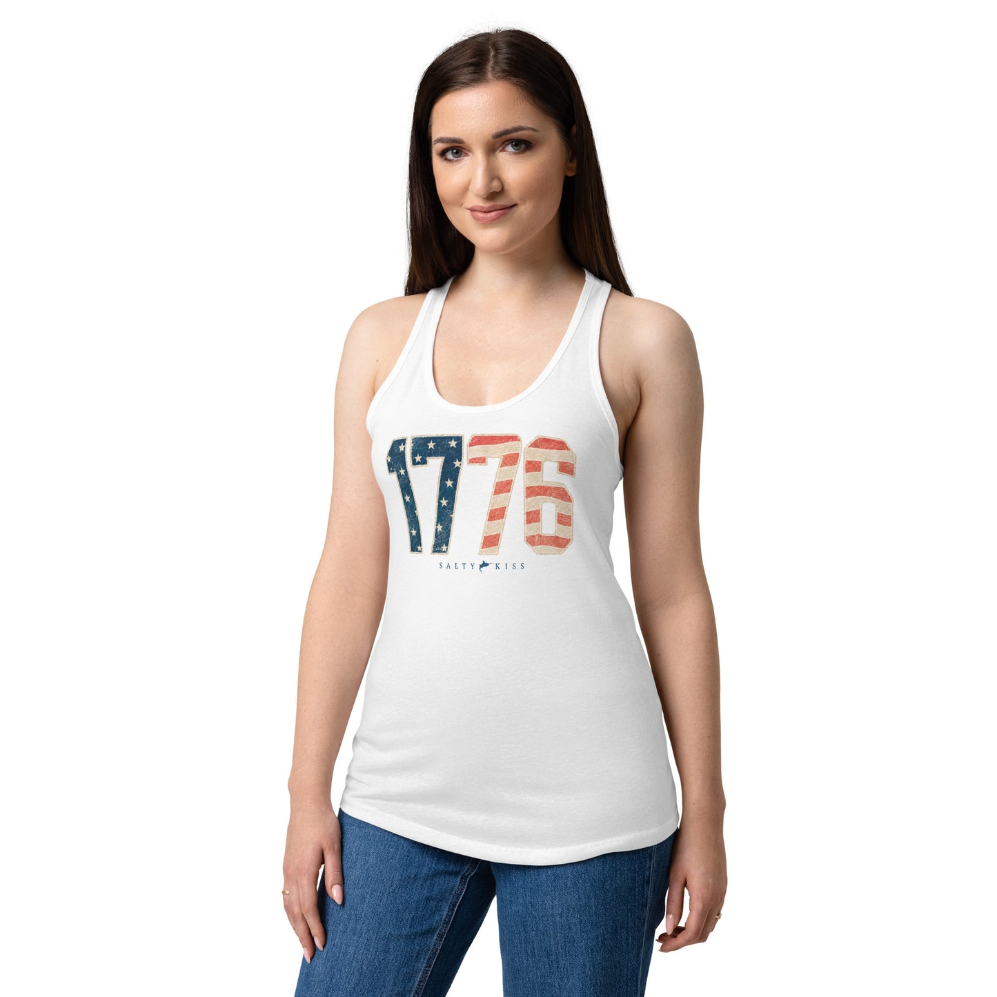 1776 Freedom Women's Racerback Tank – America 250 Collection by Salty Kiss coastal apparel