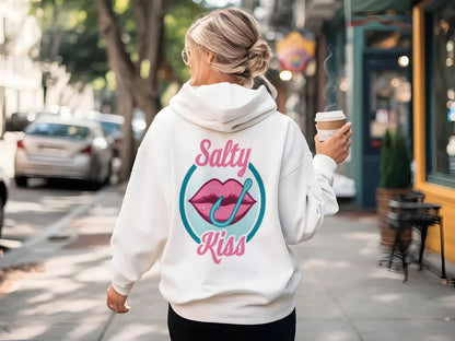 Unisex Hoodie - Salty Kiss Color Logo by Salty Kiss coastal apparel