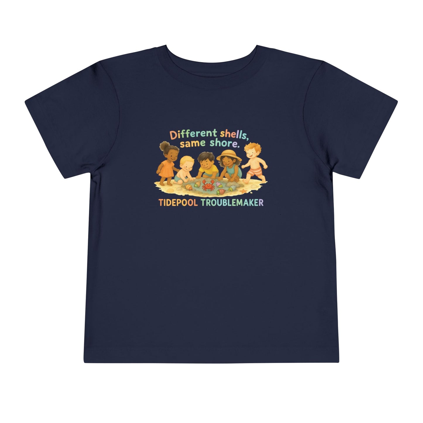Toddler Coastal Kindness Tee – Different Shells, Same Shore - Unisex