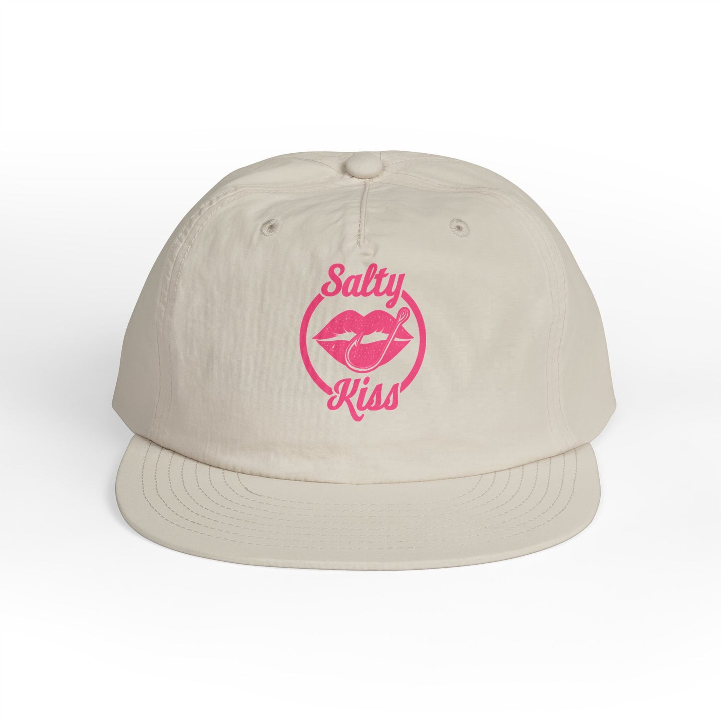 Trendy Surf Cap with "Salty Kiss" - pink Logo
