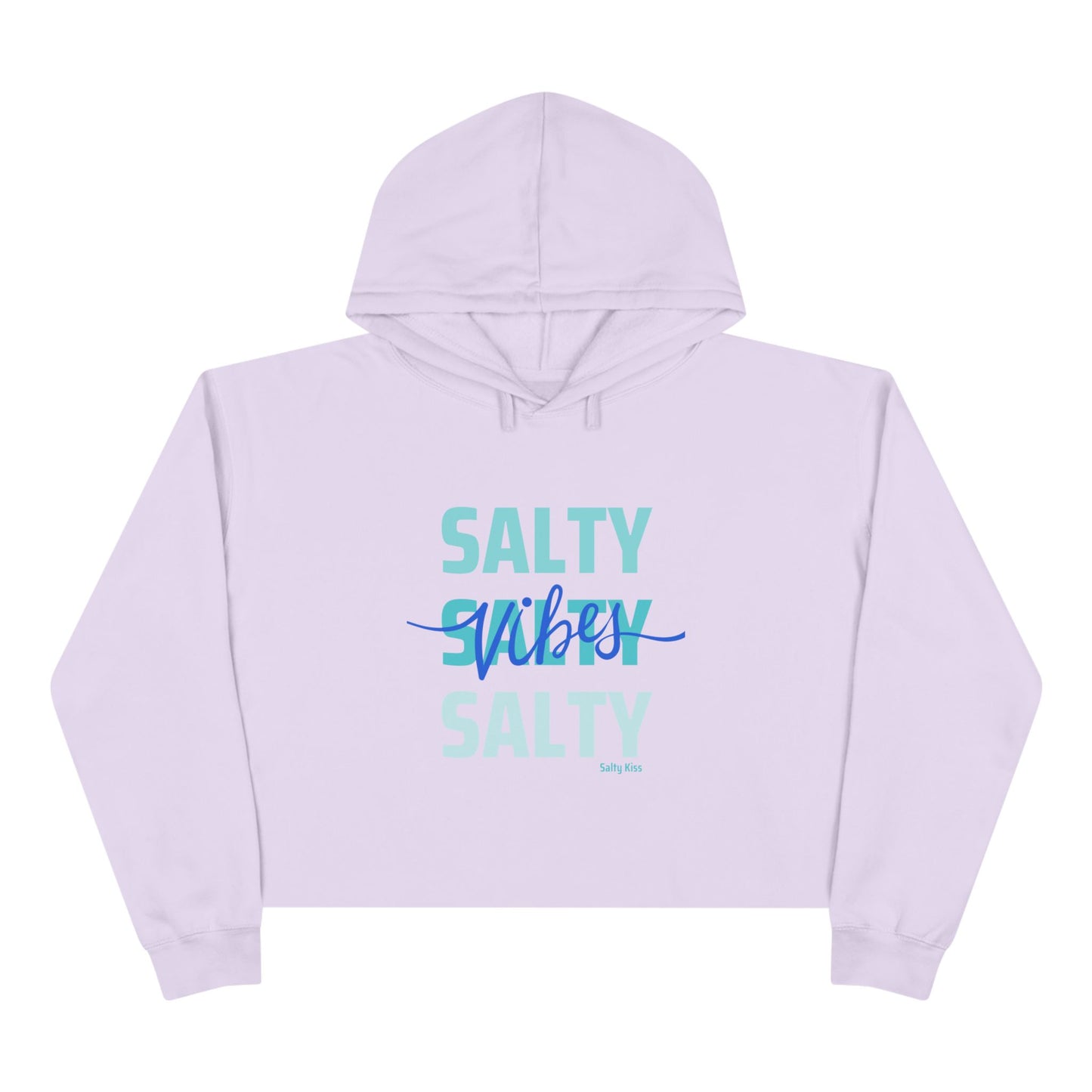 Women's Crop Hoodie - Salty Vibes by Salty Kiss coastal apparel