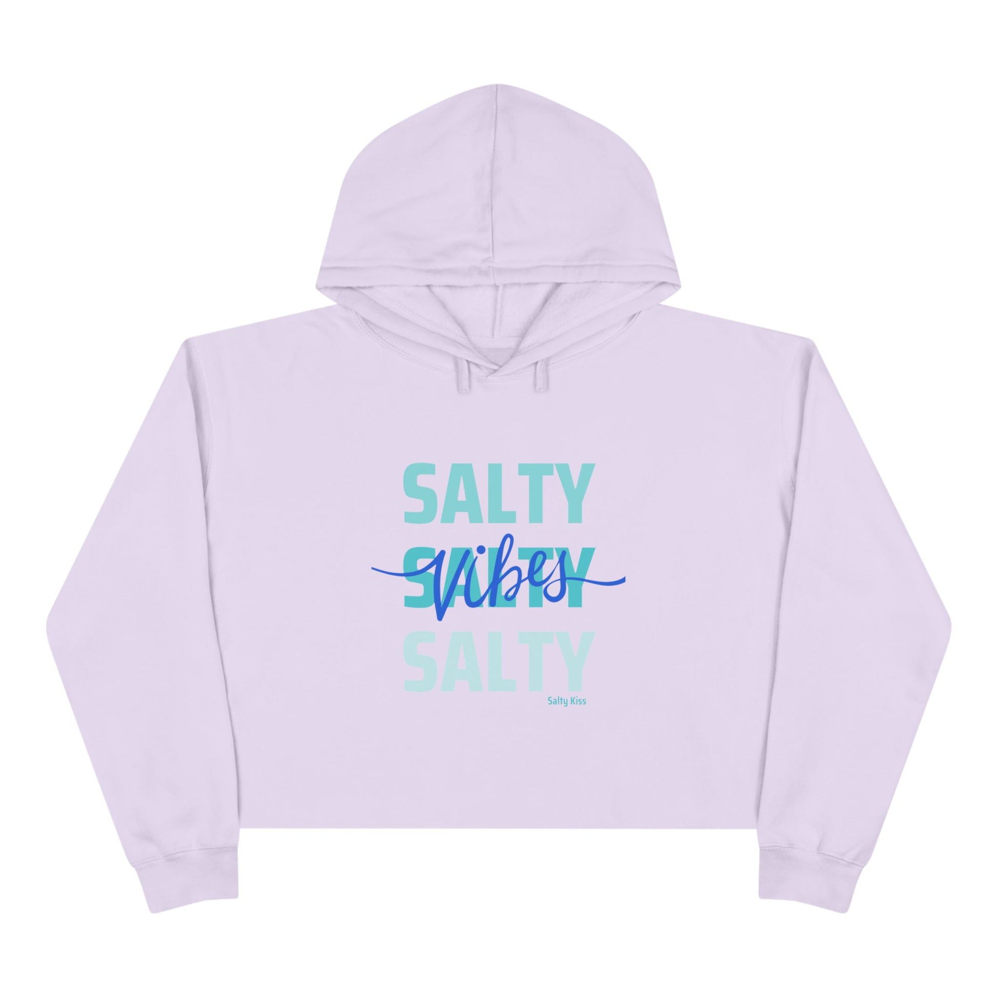 Women's Crop Hoodie - Salty Vibes by Salty Kiss coastal apparel