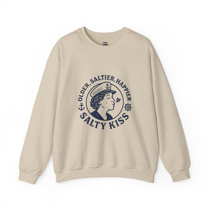 "Older, Saltier, Happier" Crewneck Sweatshirt