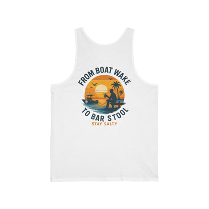 Men’s Boat Day Tank Top – From Boat Wake to Bar Stool