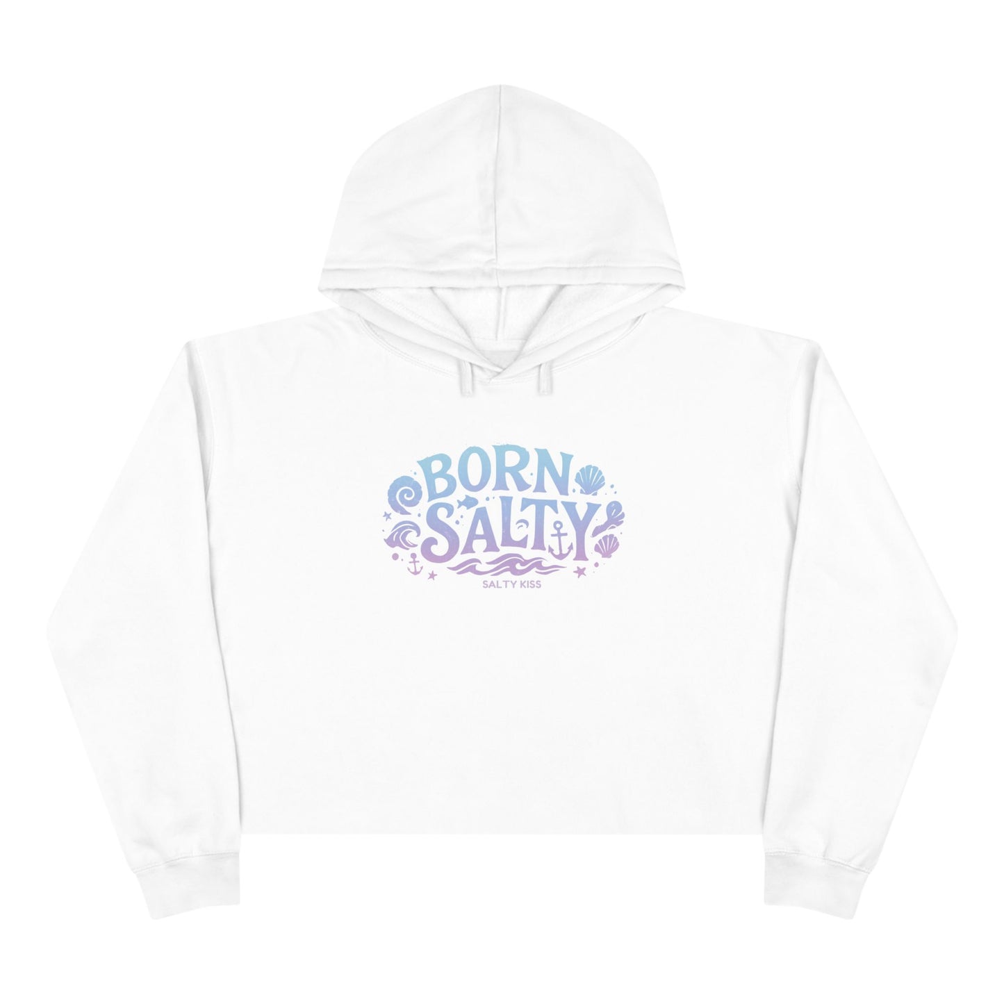 Women's Crop Hoodie - Born Salty