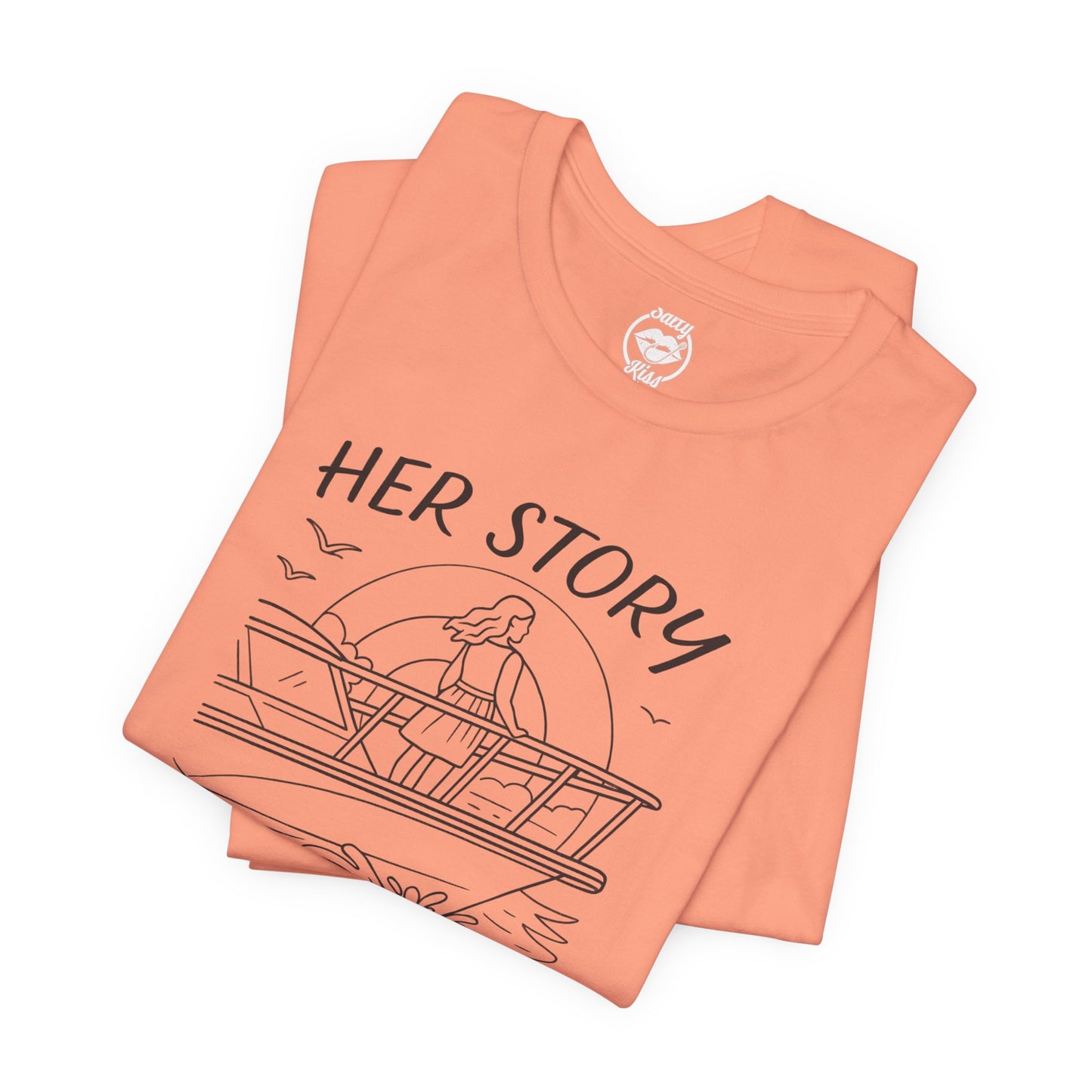 "Her Story Begins on the Bow" Tee