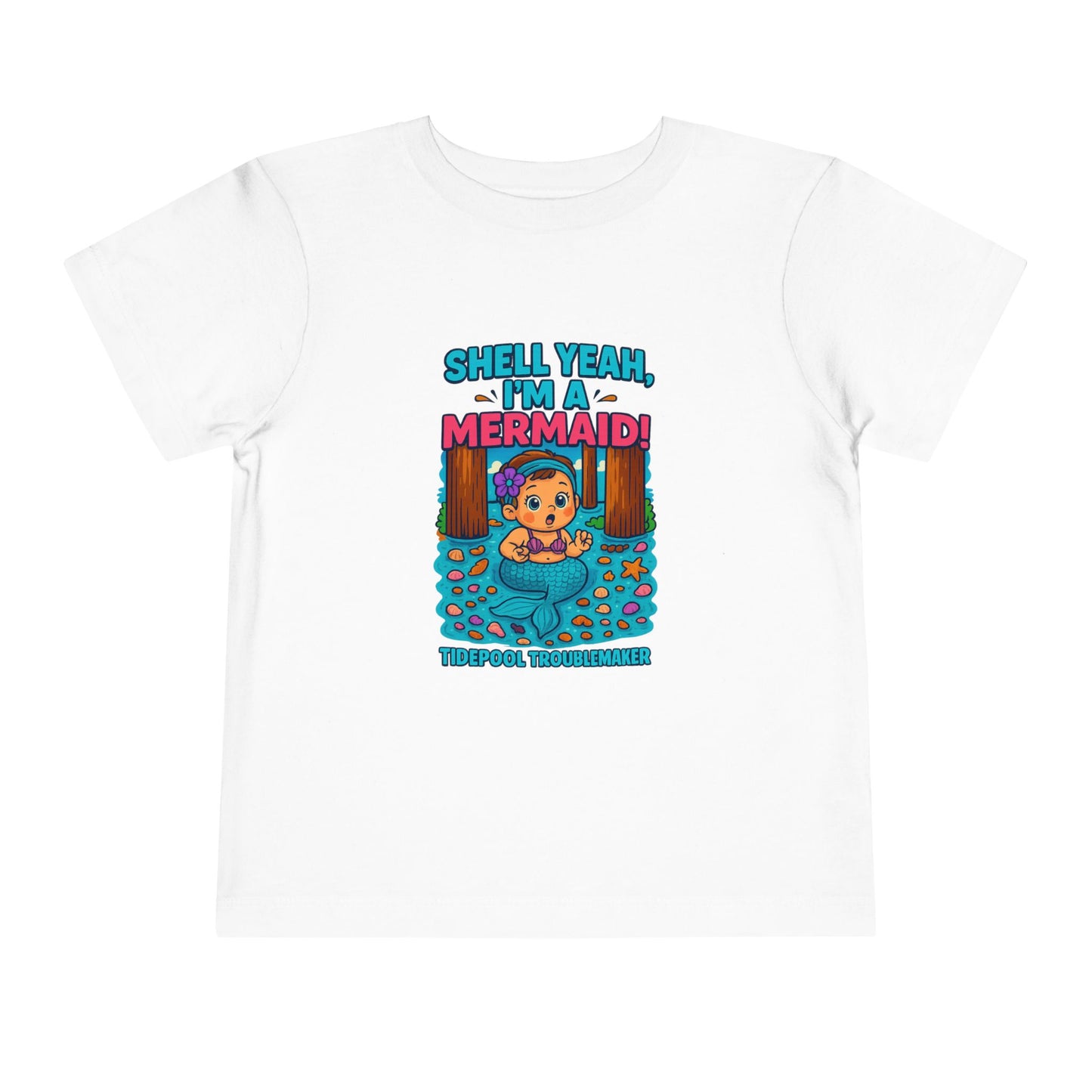 Toddler Girls Mermaid Tee – Shell Yeah, I’m a Mermaid