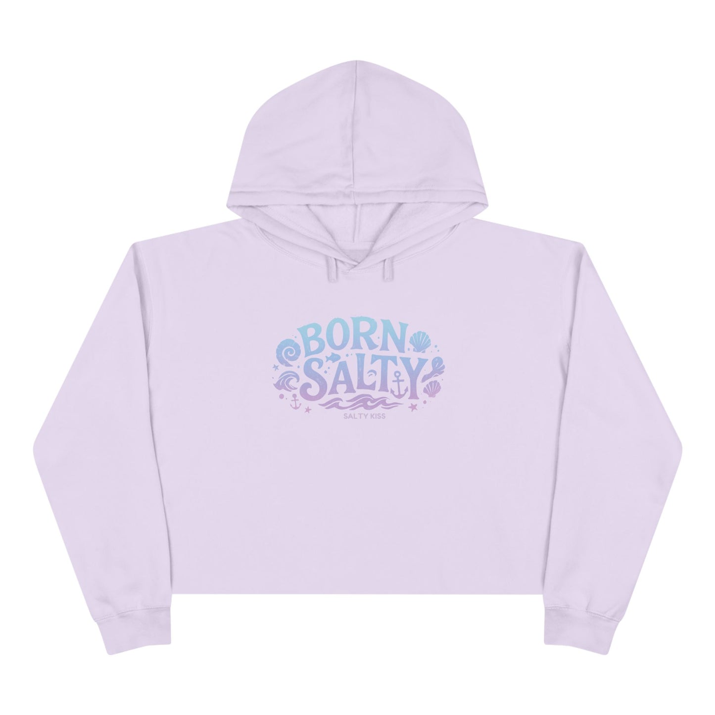 Women's Crop Hoodie - Born Salty
