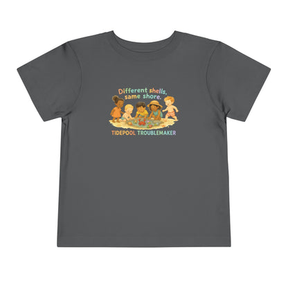 "Different Shells, Same Shore" Toddler Tee