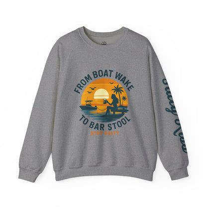 "From Boat Wake to Bar Stool" Crewneck Sweatshirt