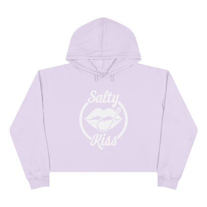 Women's Crop Hoodie - Salty Kiss Logo by Salty Kiss coastal apparel