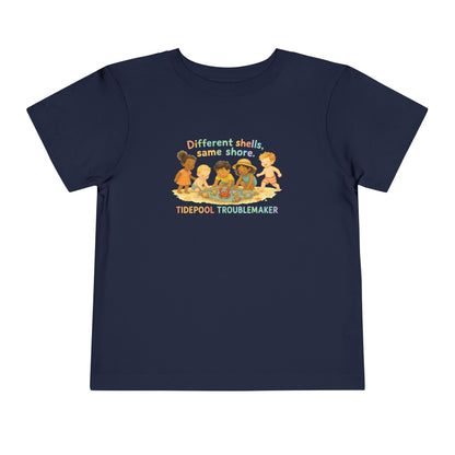 "Different Shells, Same Shore" Toddler Tee