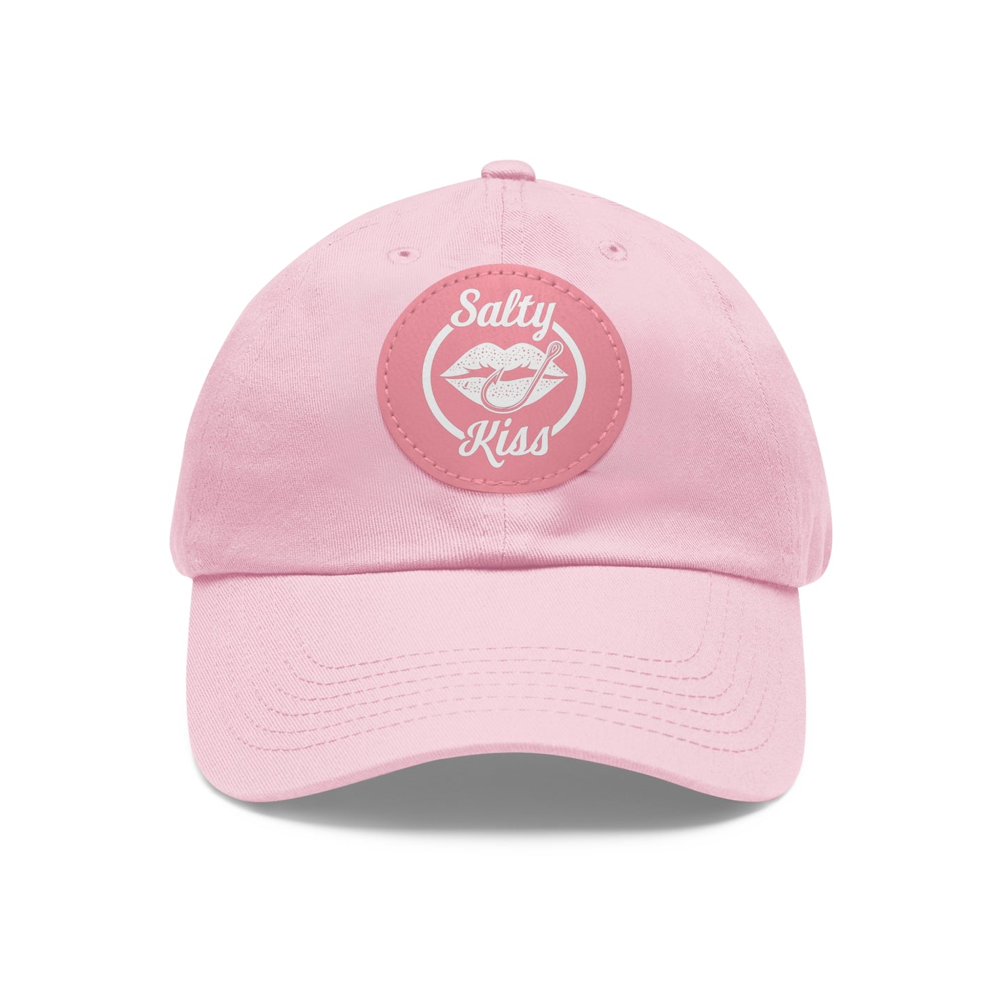 "Salty Kiss" Leather Patch Cap - white logo