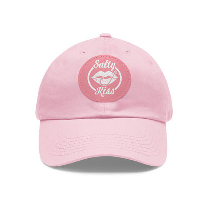 "Salty Kiss" Leather Patch Cap - white logo