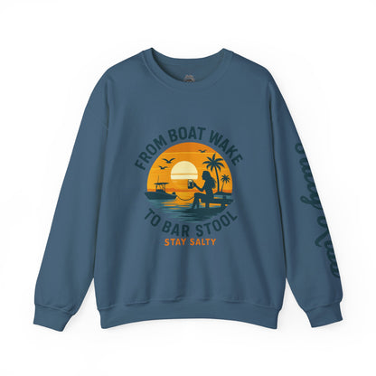 "From Boat Wake to Bar Stool" Crewneck Sweatshirt