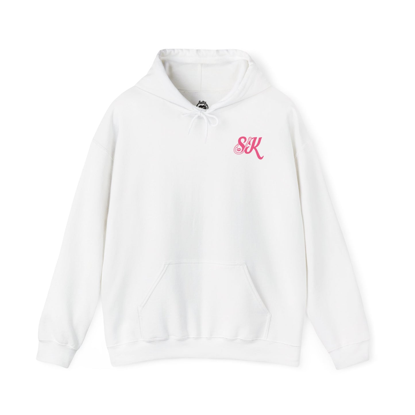 "Salty Kiss" Heavy Blend™ Hoodie - pink logo