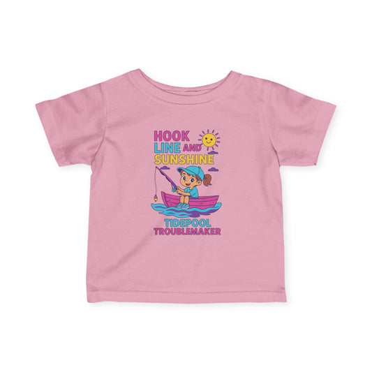 Infant Girls Fishing Tee - Hook Line and Sunshine