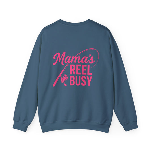 "Mama's Reel Busy" Crewneck Sweatshirt - Women