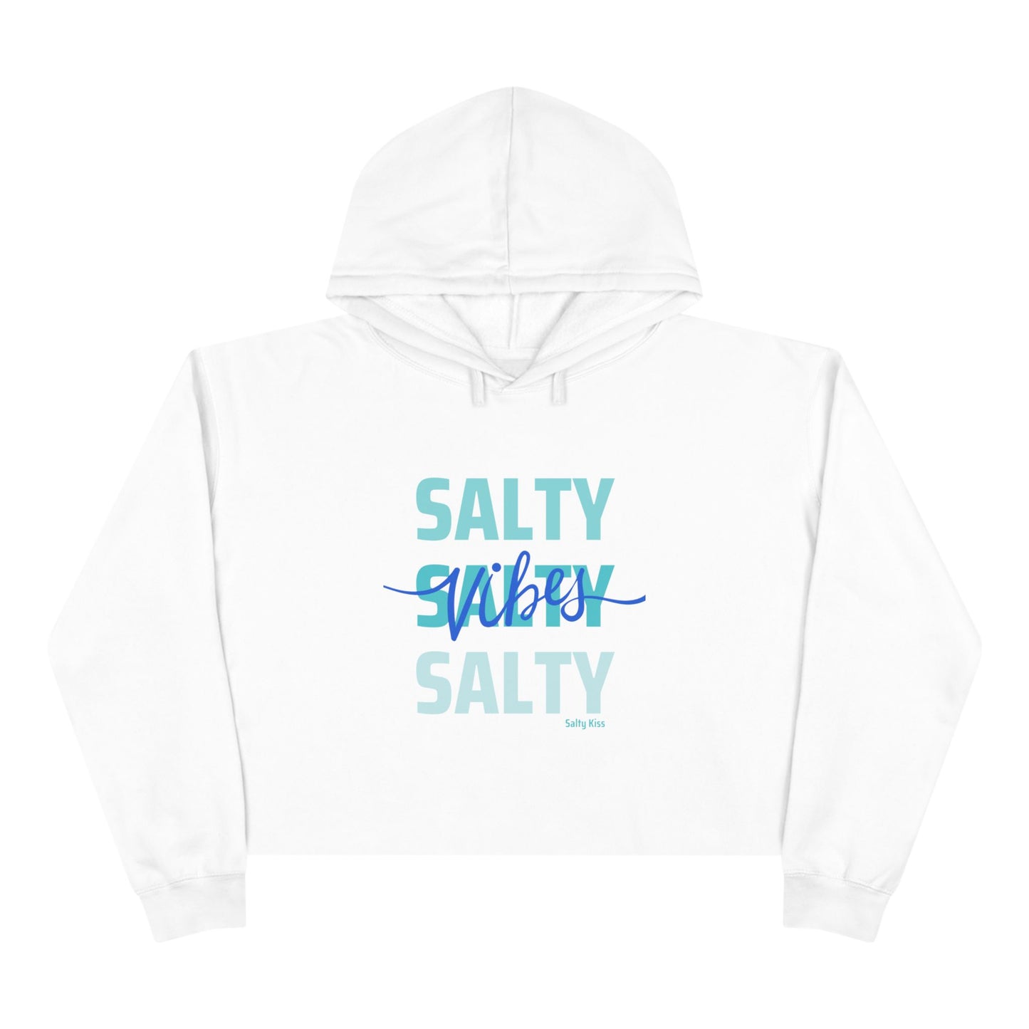Women's Crop Hoodie - Salty Vibes by Salty Kiss coastal apparel