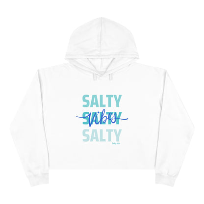 Women's Crop Hoodie - Salty Vibes by Salty Kiss coastal apparel