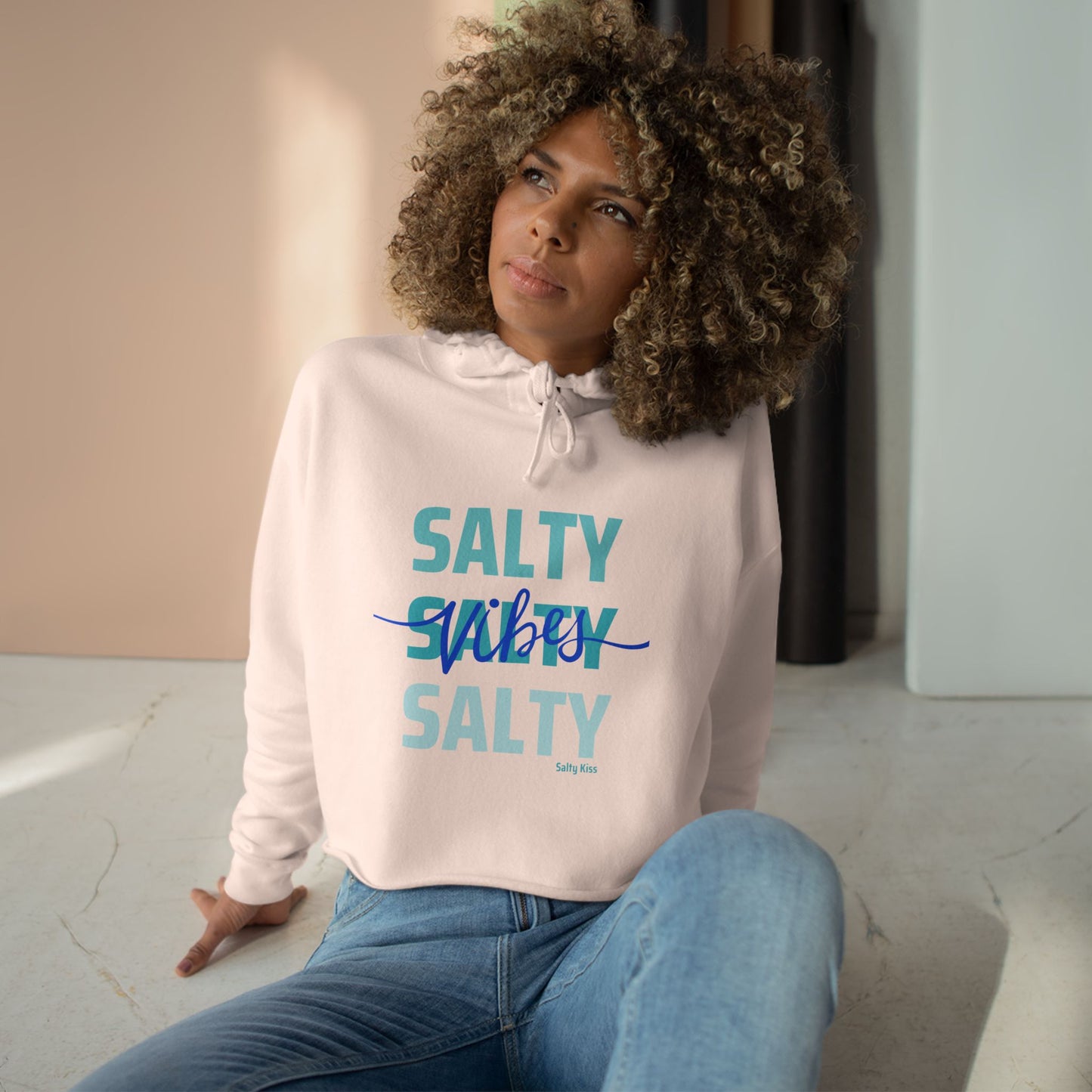 "Salty Vibes" Crop Hoodie