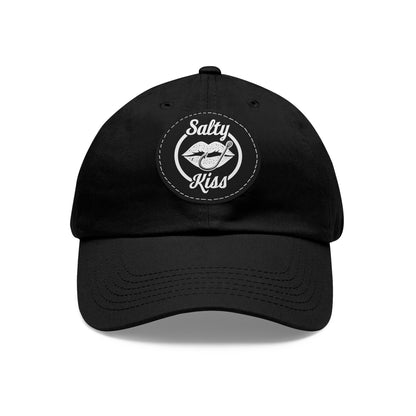 "Salty Kiss" Leather Patch Cap - white logo