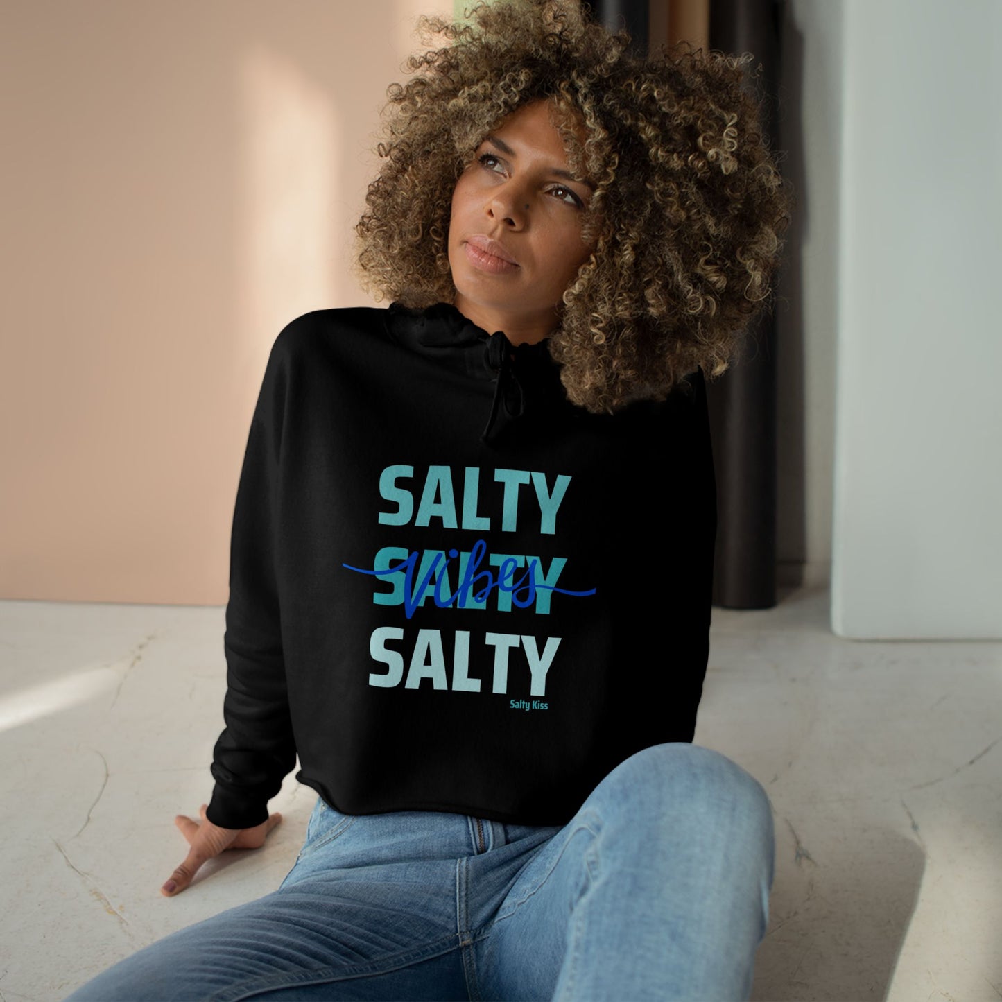 "Salty Vibes" Crop Hoodie