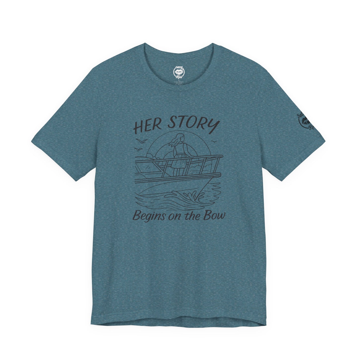 "Her Story Begins on the Bow" Tee