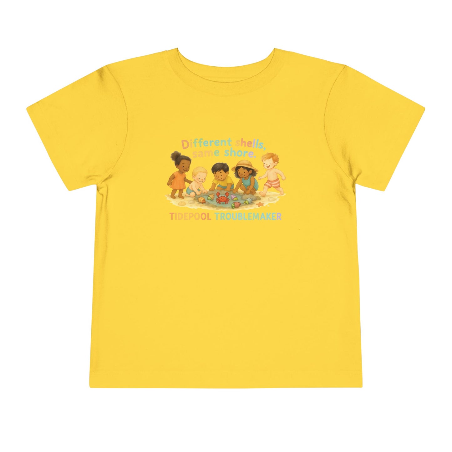 Toddler Coastal Kindness Tee – Different Shells, Same Shore - Unisex