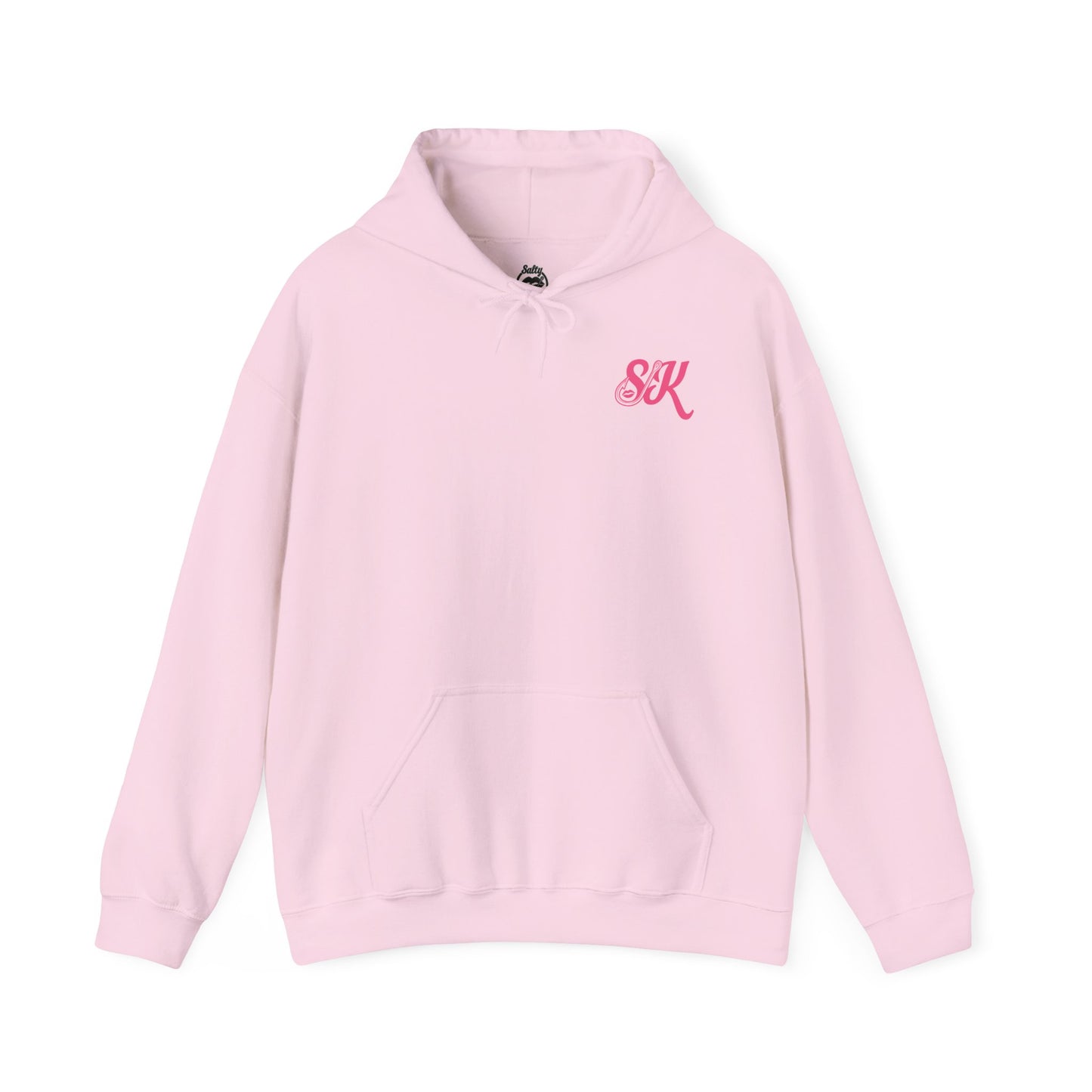 "Salty Kiss" Heavy Blend™ Hoodie - pink logo