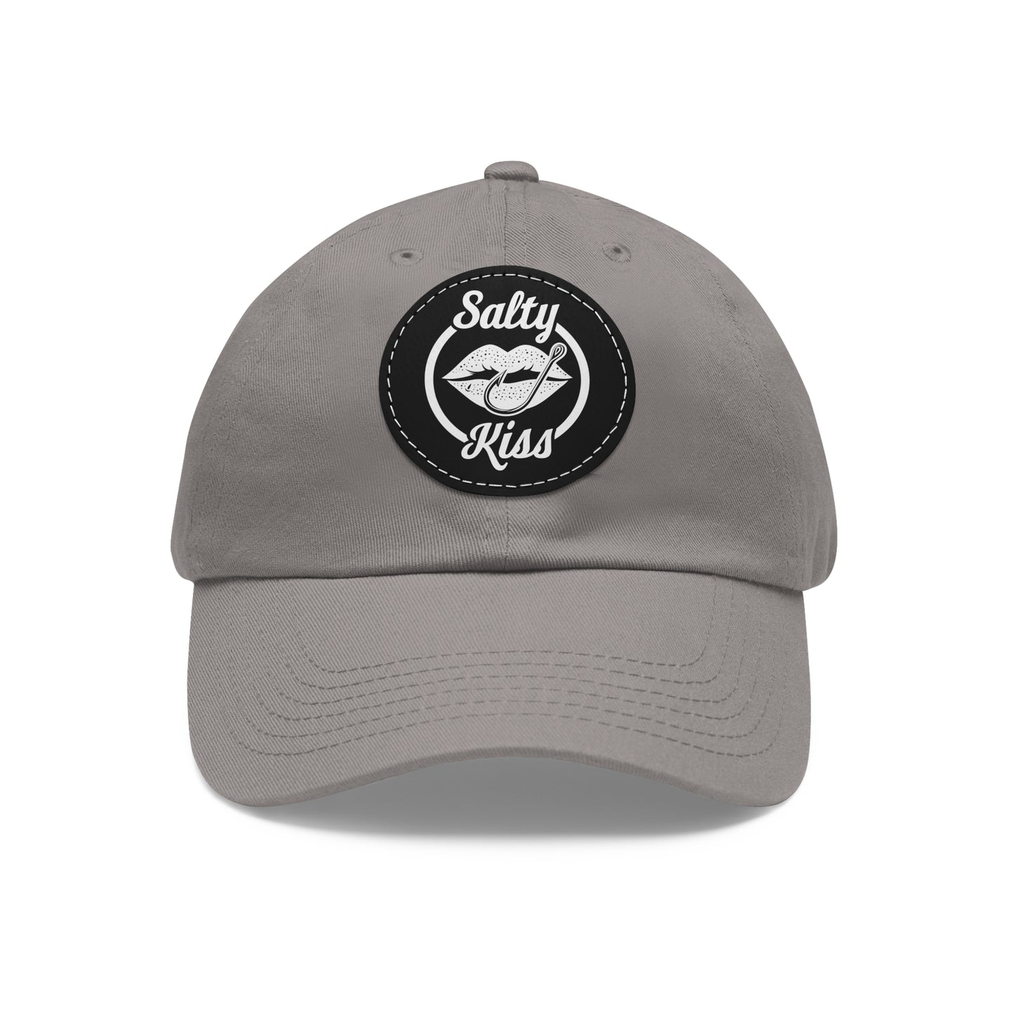 "Salty Kiss" Leather Patch Cap - white logo