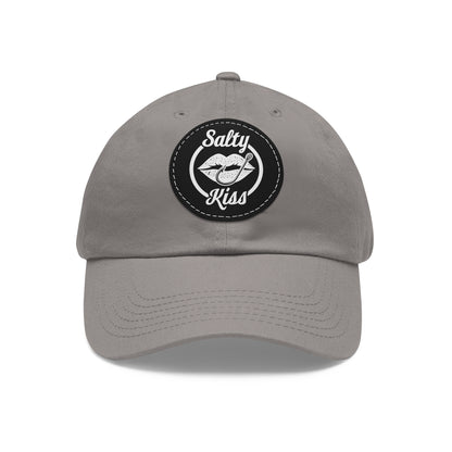 "Salty Kiss" Leather Patch Cap - white logo