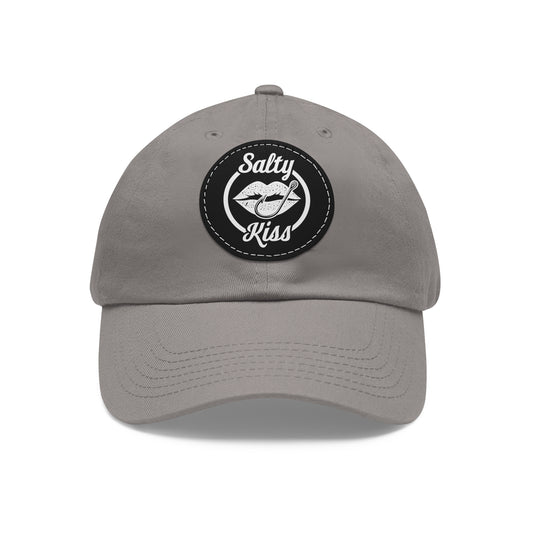 "Salty Kiss" Leather Patch Cap - white logo