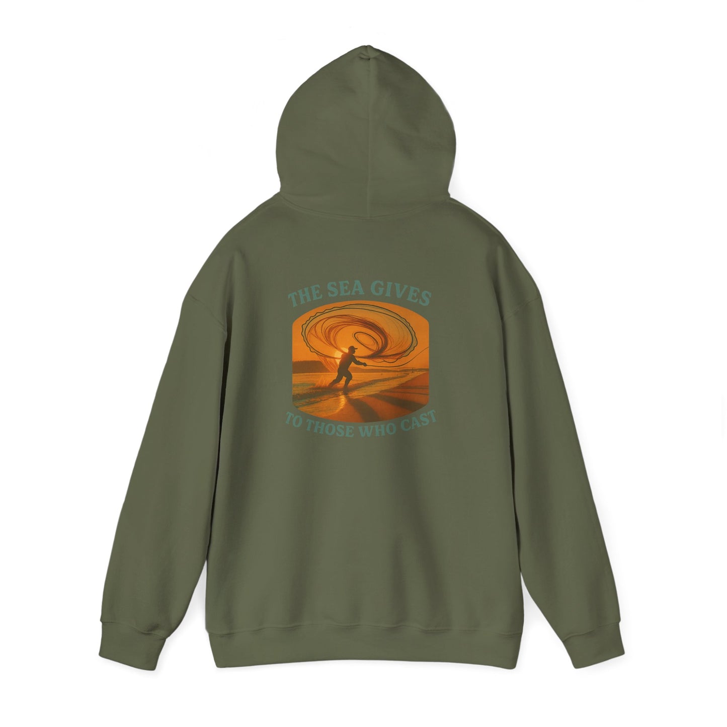 "The Sea Gives to Those Who Cast" Heavy Blend™ Hoodie - men