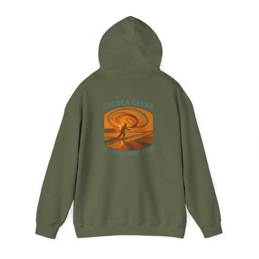"The Sea Gives to Those Who Cast" Heavy Blend™ Hoodie - men