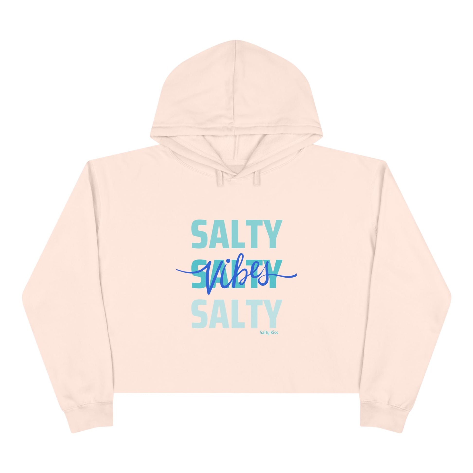 Women's Crop Hoodie - Salty Vibes by Salty Kiss coastal apparel