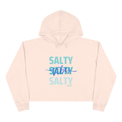 Women's Crop Hoodie - Salty Vibes by Salty Kiss coastal apparel